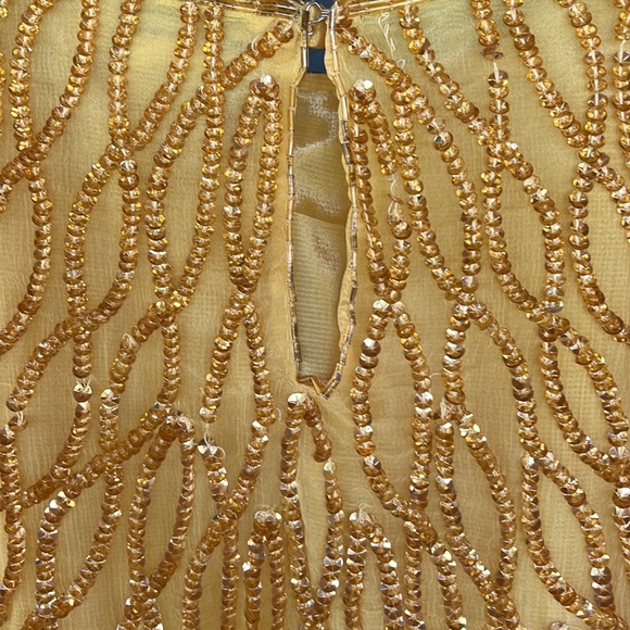 Vintage, Gold sequin blouse-XL. Gorgeous! - Picture 6 of 11